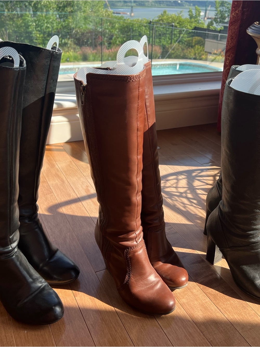 Aldo Brown Over-the-Knee Leather Boots